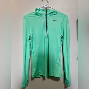 Nike Running Mint Green Quarter-Zip Pullover Women XS